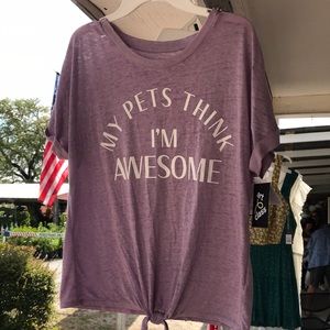 My pet thinks I’m awesome shirts